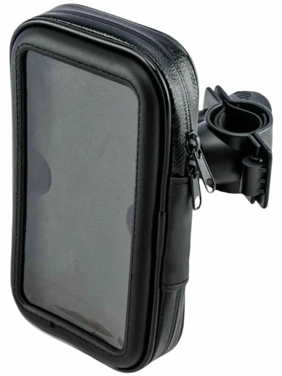 Крепление для телефона на руль, пл, 170х95мм, чехол влагозащитный, черный