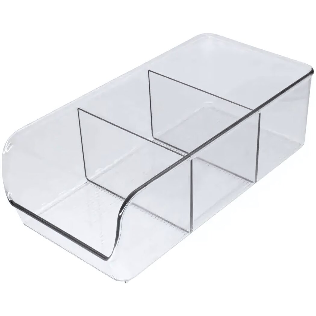 Органайзер  Raido  пластиковый прозрачный с 3 секциями  27 9х8 9см  для порядка в шкафу