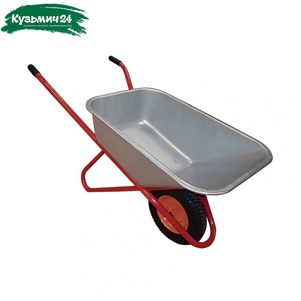 Тачка строительная Мастер с одним колесом оцинкованная грузоподъемность 300 кг 110 литров