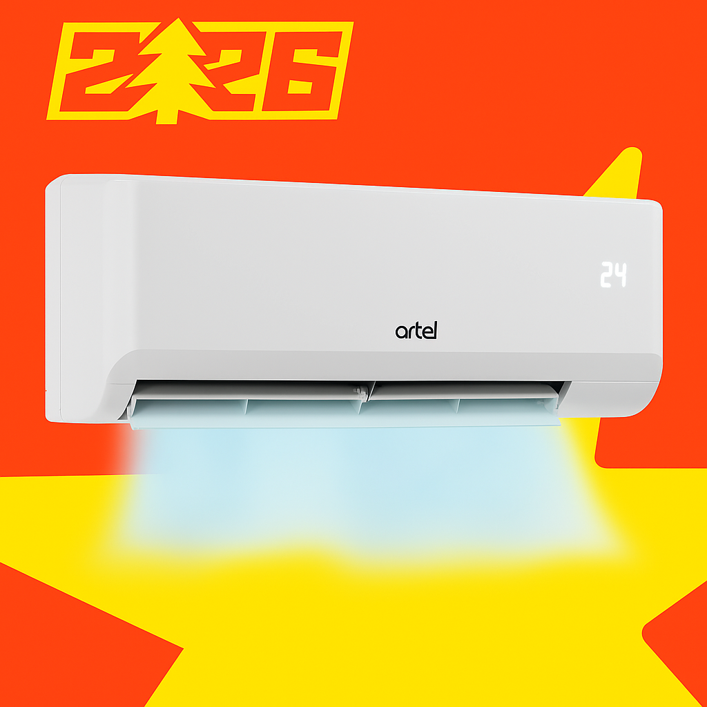 Artel Marvarid 12BE Inverter – Кондиционер 12000 BTU | Быстрое охлаждение и обогрев, энергоэффективный, до 28 м², 130 в