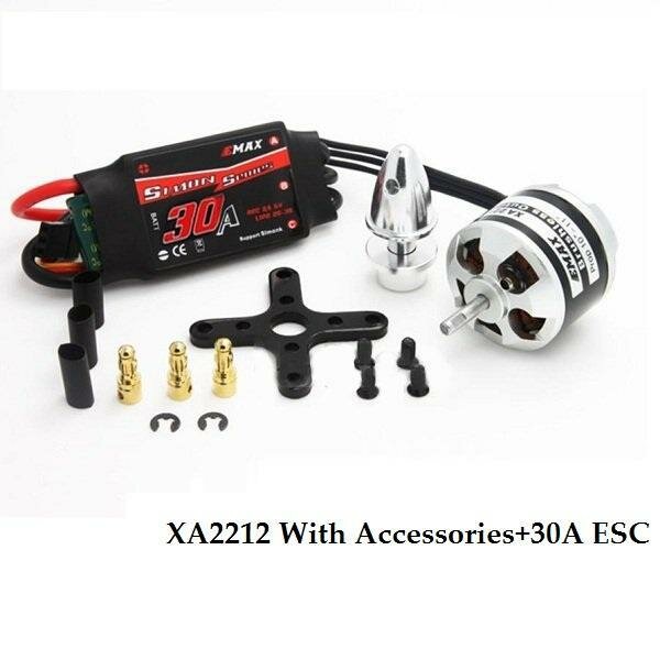 Двигатель EMAX XA2212 980KV с Simonk 30A ESC - 1400KV Multicolor