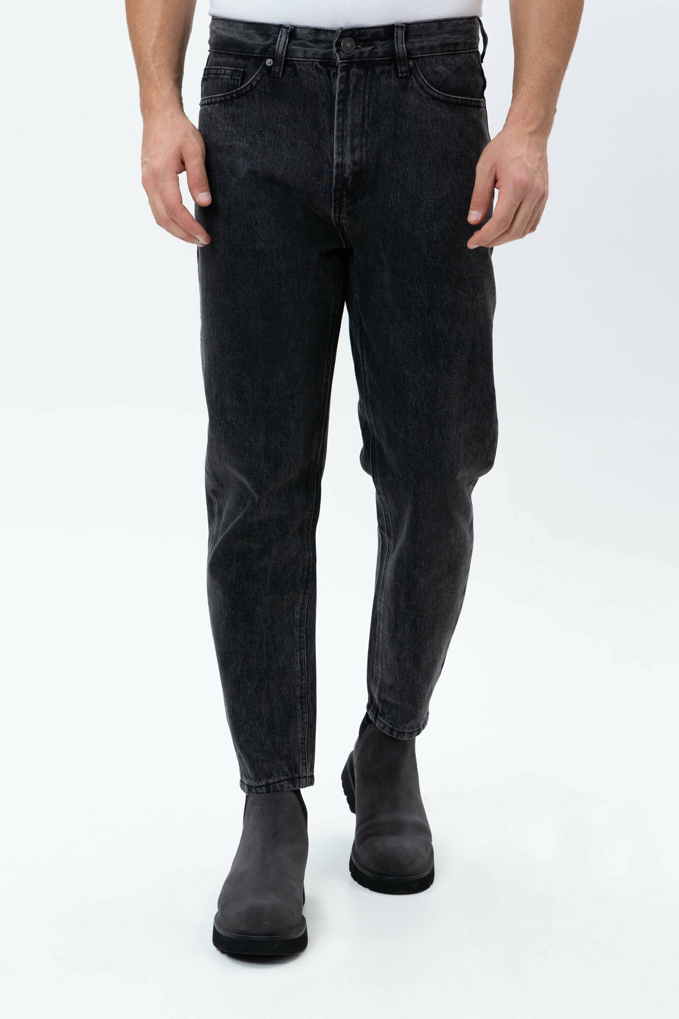 Джинсы бойфренды TERRA PRO TERRA PRO, размер 29, dark grey — фото 1