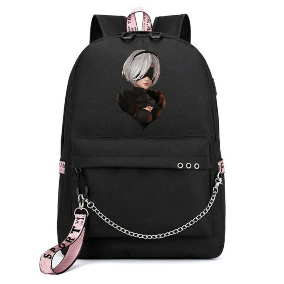 Рюкзак Nier 2B ( Nier: Automata) черный с цепью №2
