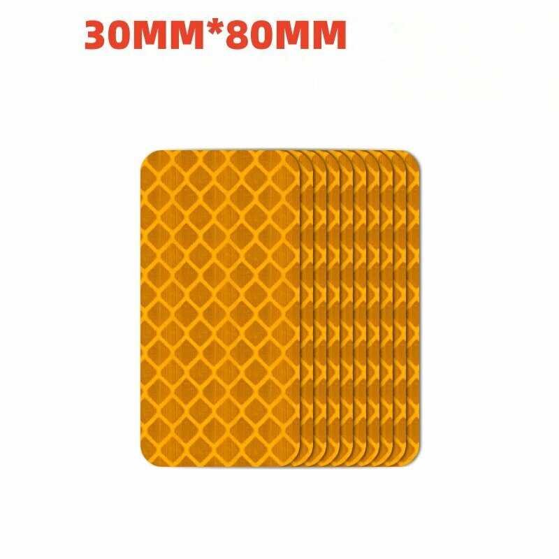 Светоотражающие наклейки 30x80 мм, желтые (10 шт.)