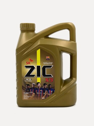 Изображение товара Масло моторное ZIC X9 5w-30, HC-синтетическое, 4 литра, для авто