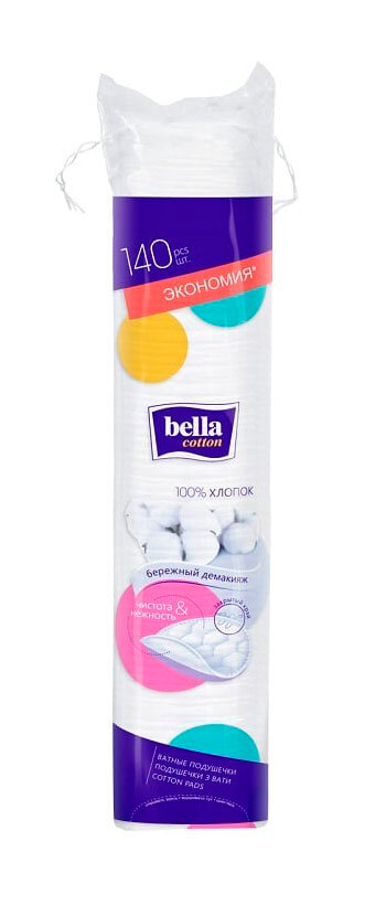 Bella ватные диски, 140 шт в уп, 3 уп