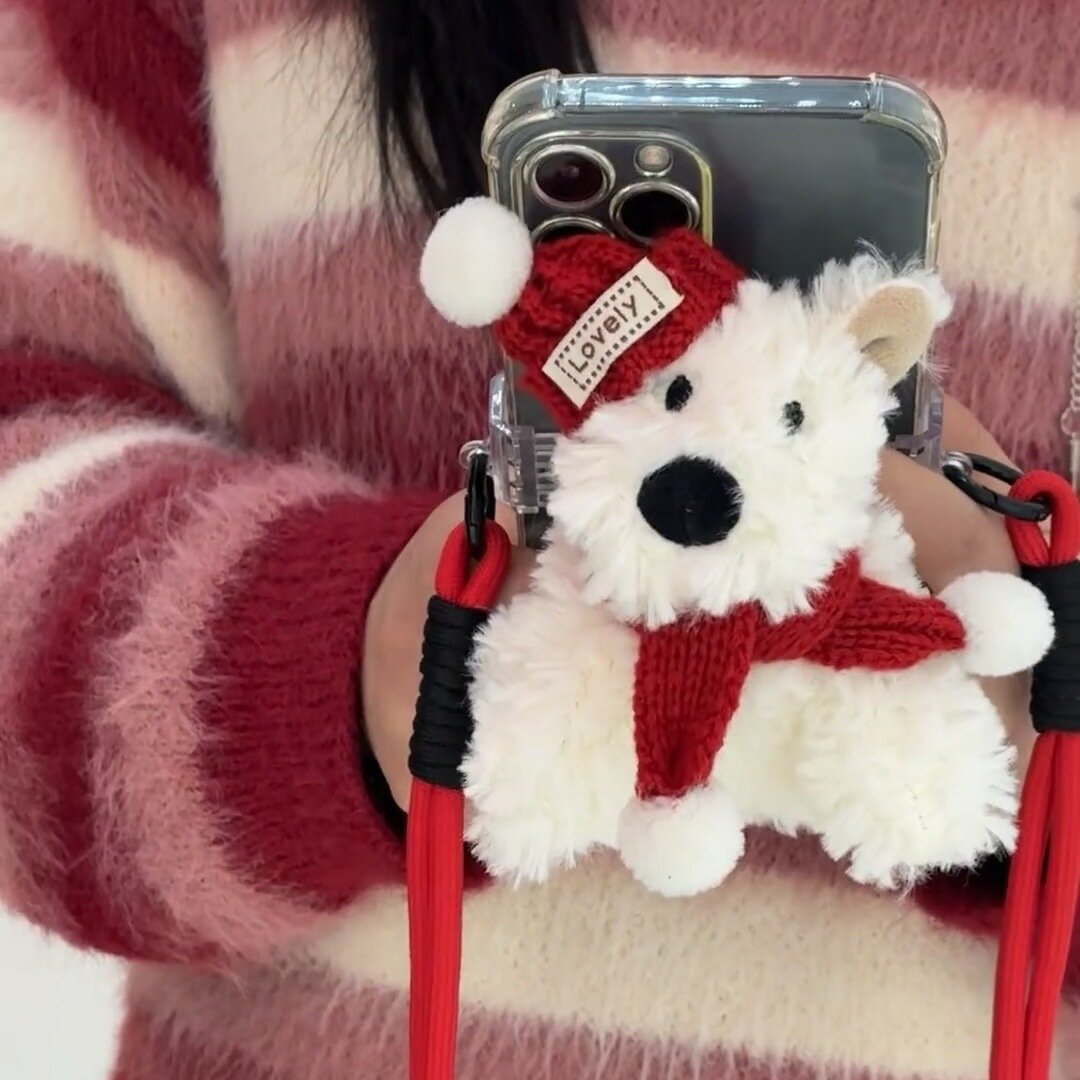 Кулон "Милый Вест-Хайлендский щенок" зажим для телефона красная веревка