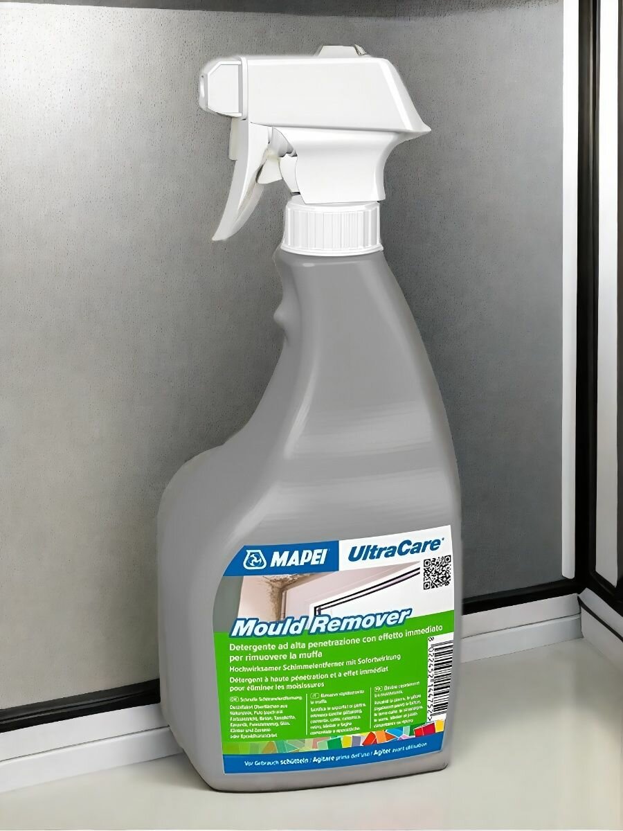 Средство Mapei UltraCare Mould Remover для удаления плесени, грибков и водорослей с каменных, бетонных, керамических, стеклянных и др. поверхностей / Профессиональная и эффективная очистка / клининг