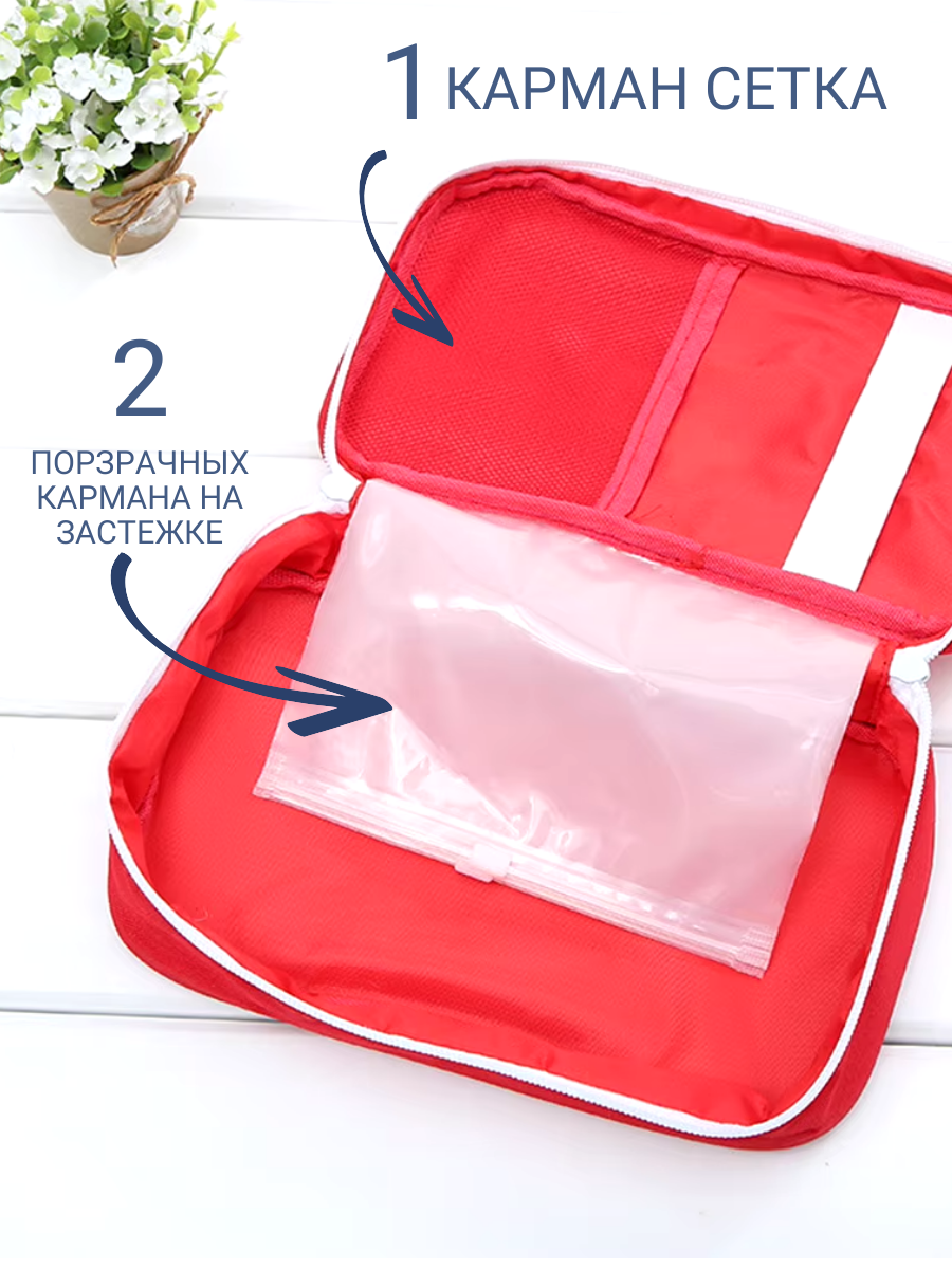 Аптечка домашняя дорожная, водонепроницаемая, без наполнителя, 23х13х7,5 см — фото 1