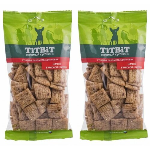 Лакомство для собак Titbit Начос в мясной глазури, упаковка 2 шт х 130 г