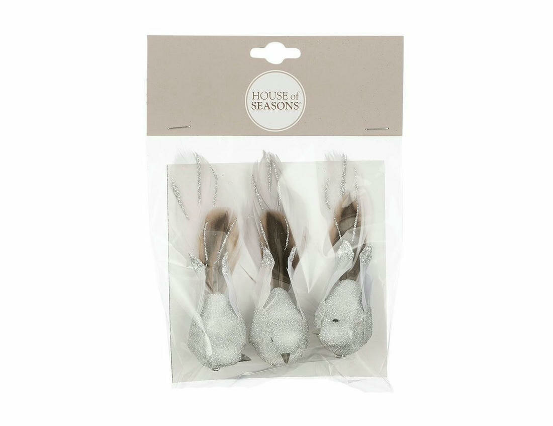 Набор ёлочных игрушек на клипсе, перо, 12 см, 3 шт, Edelman — фото 1