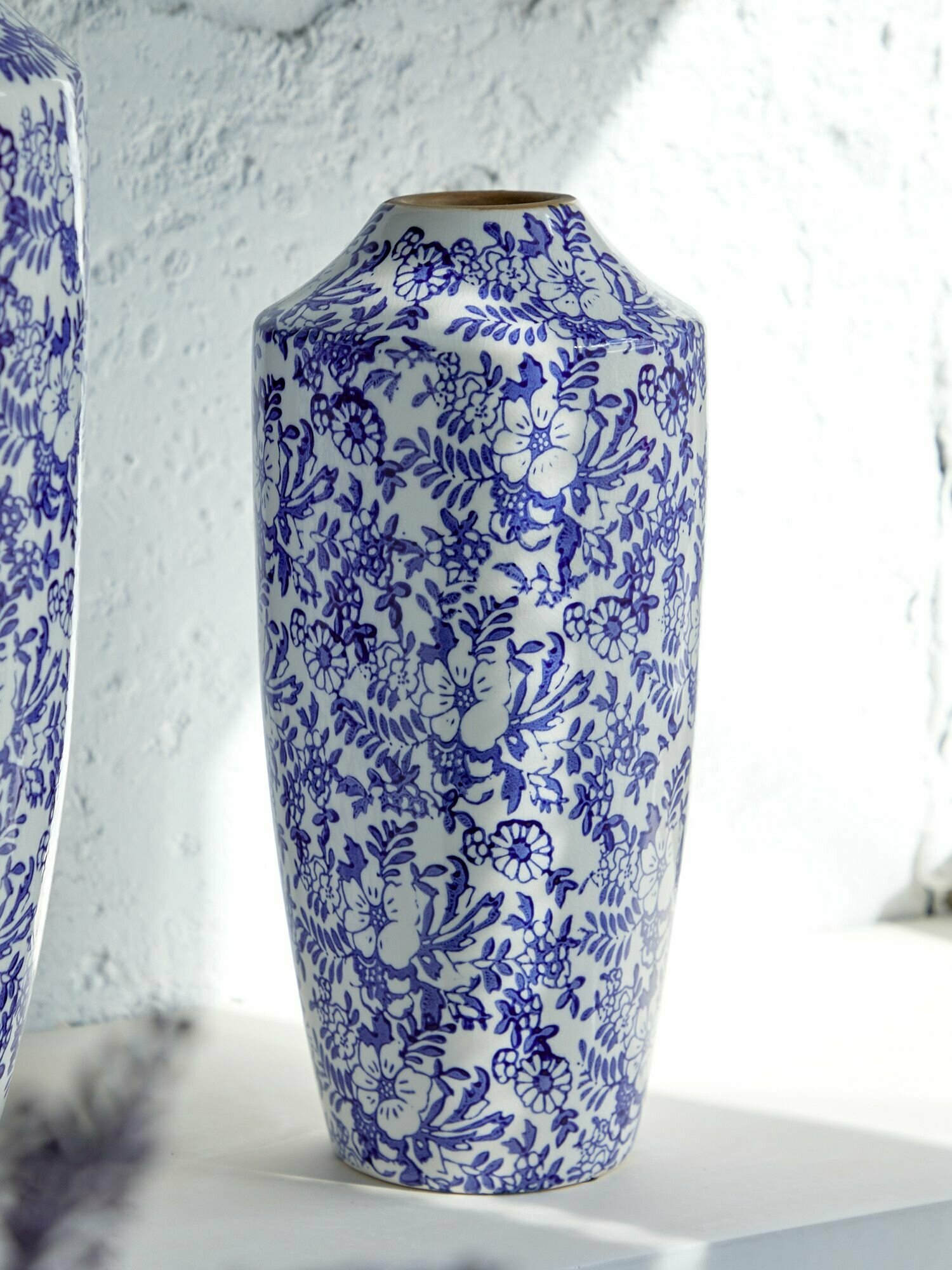 74-049 Ваза интерьерная, настольная, керамика 14х14х30см, Glasar