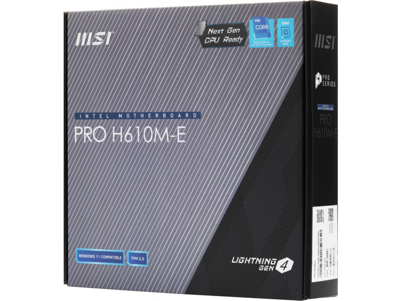 Материнская плата материнская плата/ MB INTEL H610 s1700, 2xDDR5(96GB), D-SUB/HDMI 1.4, 1xPCIe 4.0x16, 1xPCIe 3.0, 1xLAN, 4xSATA 6Gb/s, 1xM.2, 2xUSB 3.2, 4xUSB 2.0, 1xPS/2, mATX