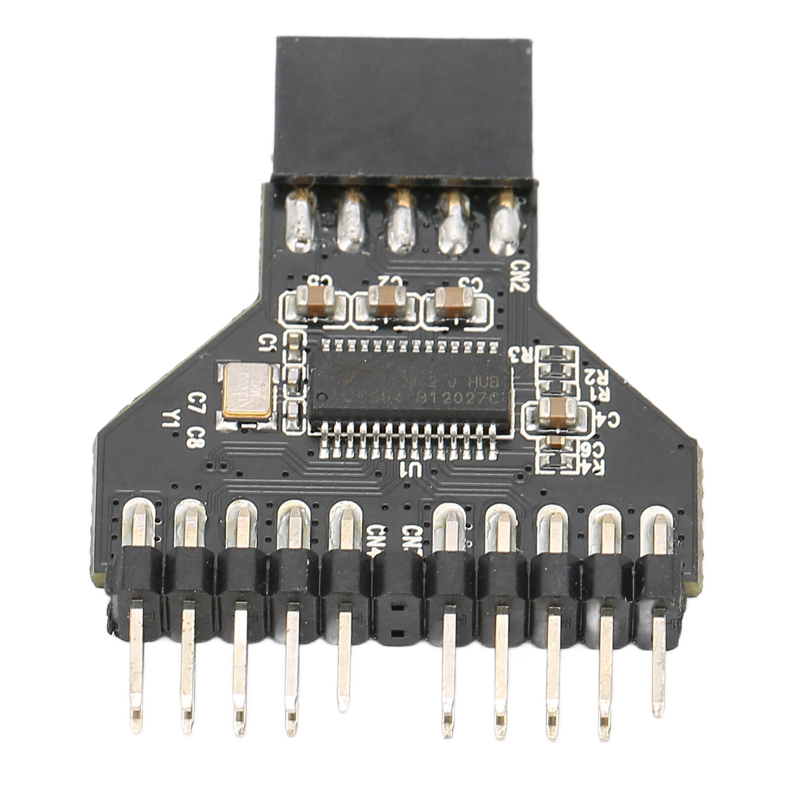 Конвертер Адаптер USB2.0 9pin Интерфейс Переведен в 2 Порта 9pin Интерфейсов RGB Лампа Вентилятор Адаптер