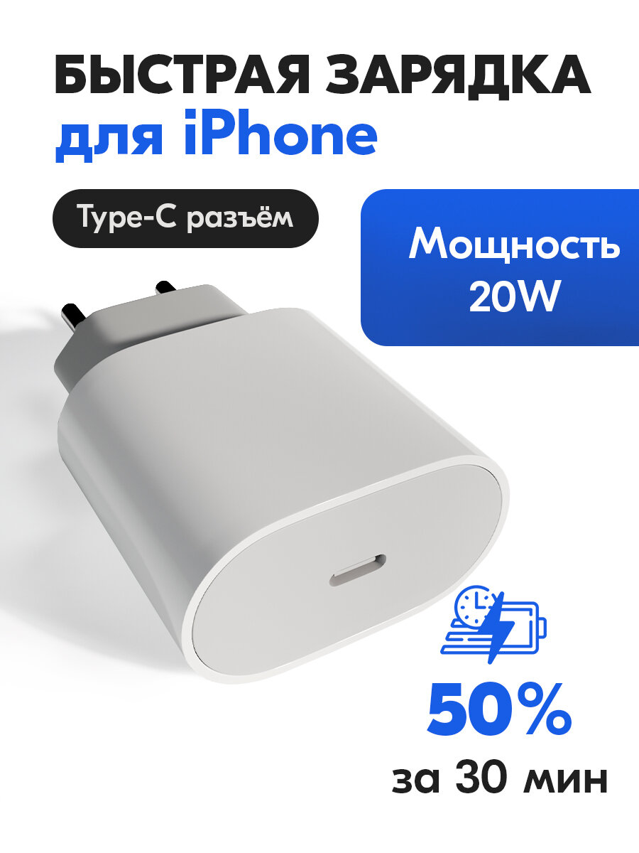 Быстрое зарядное устройство Type-C 20W, зарядка Makino для IPhone, смартфона, айфона