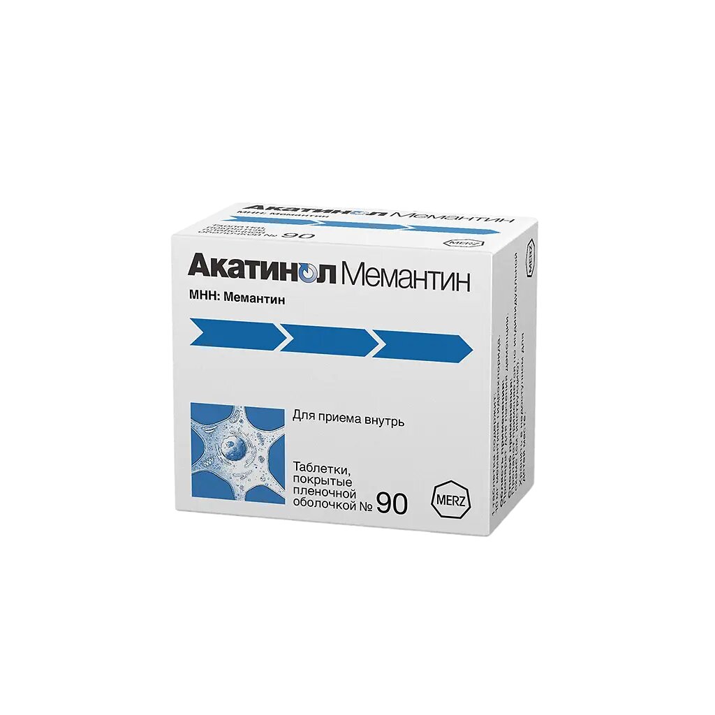 Акатинол Мемантин таблетки покрыт. плен. об. 10 мг 90 шт