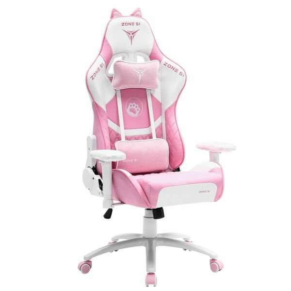 Кресло компьютерное игровое ZONE 51 KITTY MEOW Edition Pink
