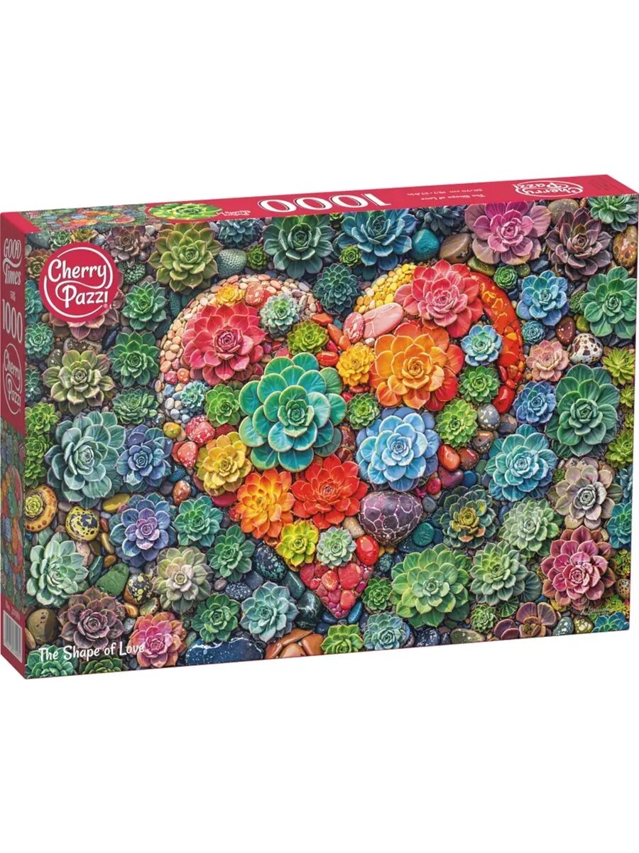 Пазл для взрослых 1000 элементов Цветочное сердце