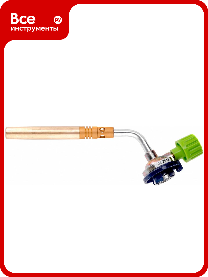Газовая горелка на бутановый баллон диаметр сопла 12 мм СИБРТЕХ 91435
