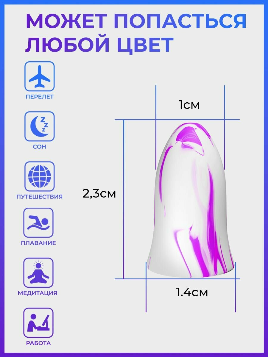 Беруши Xiaomi Беруши для сна , 4 размера, многоразовые, 8 шт, фирменный кейс в подарок