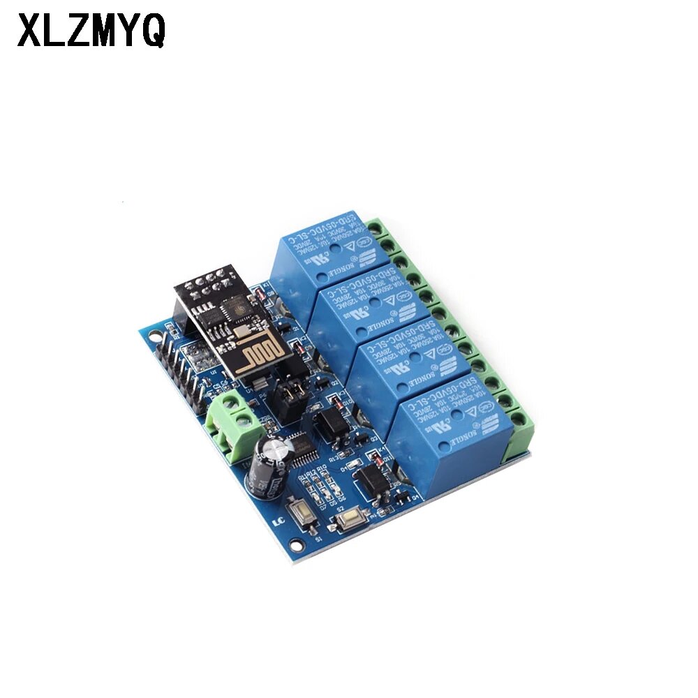 Релейный модуль ESP8266 ESP-01 5 в 12 в 1 2 4 направления Wi-Fi релейный коммутатор для умного дома 1-канальный/2-канальный/4-канальный реле Wi-Fi, 4 Channel, 12V