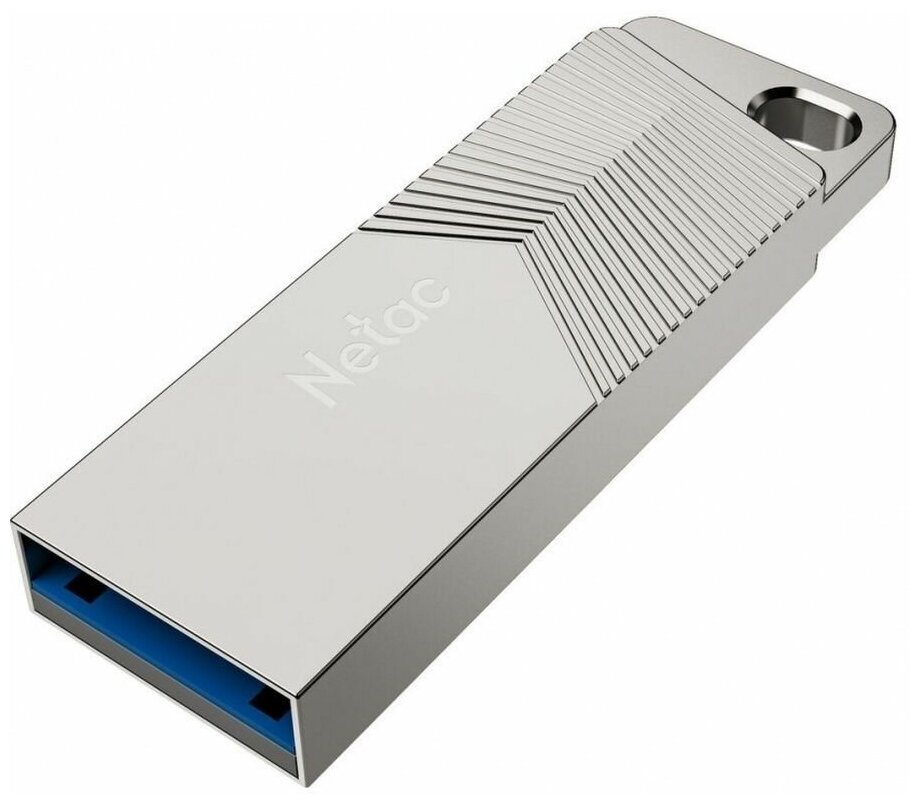 Флешка Netac UM1, 128 ГБ, USB 3.2, серебристый (NT03UM1N-128G-32PN) — фото 1