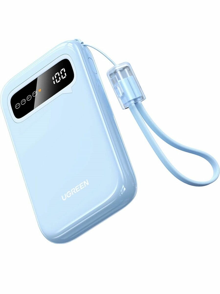 Внешний аккумулятор UGREEN CD384 (45423B) 10000mAh Mini Quick Charging 20W Power Bank. Цвет: синий