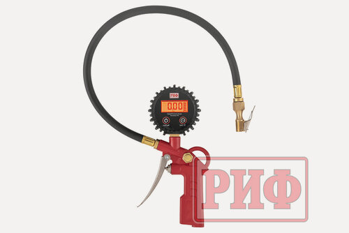 Изображение товара Пистолет для подкачки колес с электронным манометром РИФ от 0,3 до 7 атм.