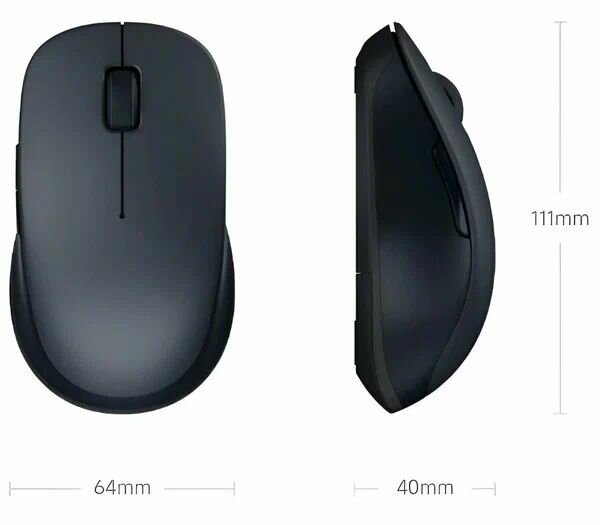 Мышь Xiaomi Mouse Wireless Bluetooth Dual Mode 2 (XMSMSB01YM) Black — фото 1
