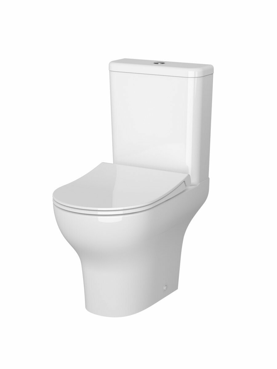 Унитаз напольный безободковый Vitra Zentrum 9824B003-7219 микролифт