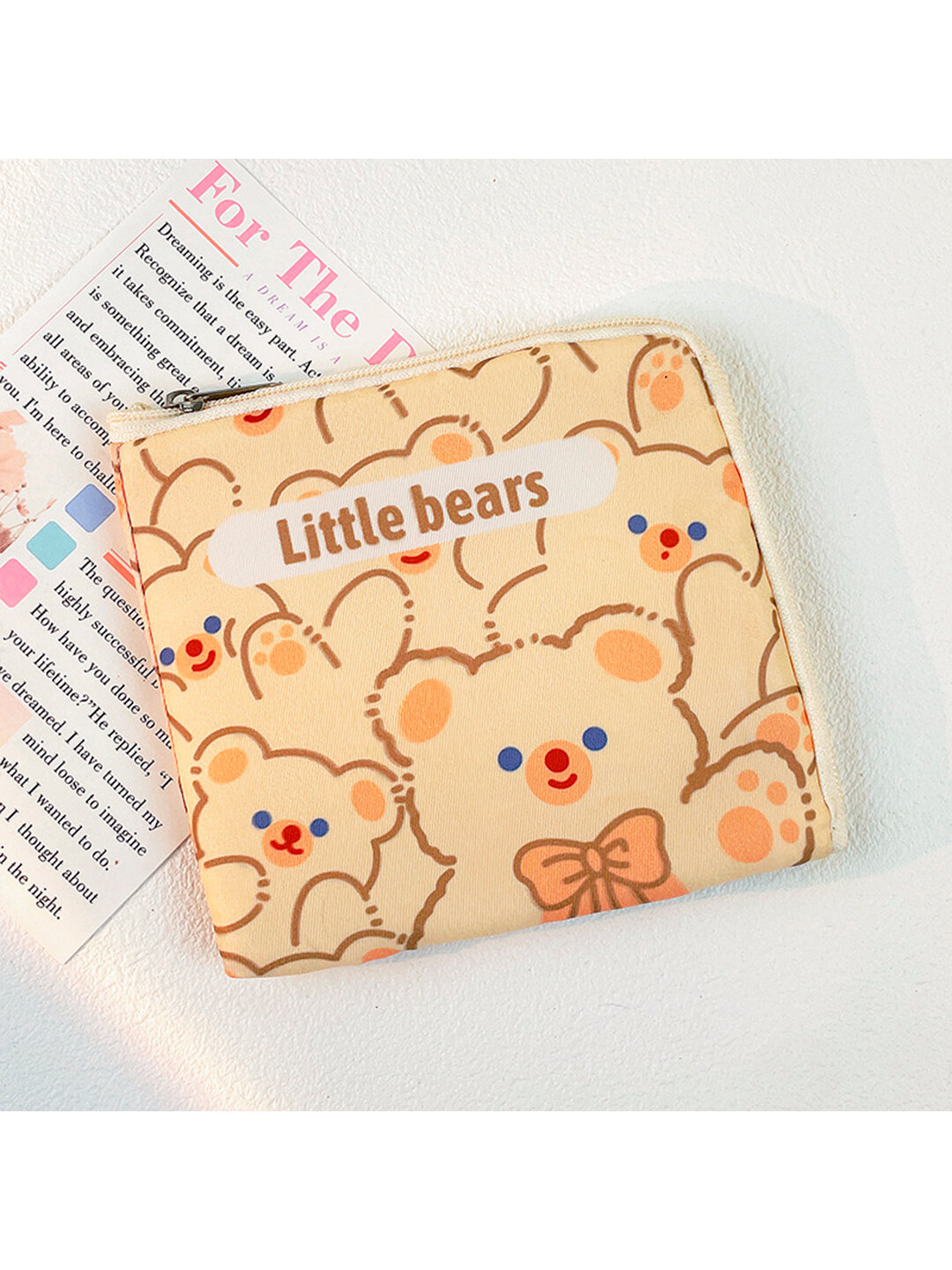 Футляр для прокладок, мини косметичка с мишками, 12,5 х 12,5 см — фото 1