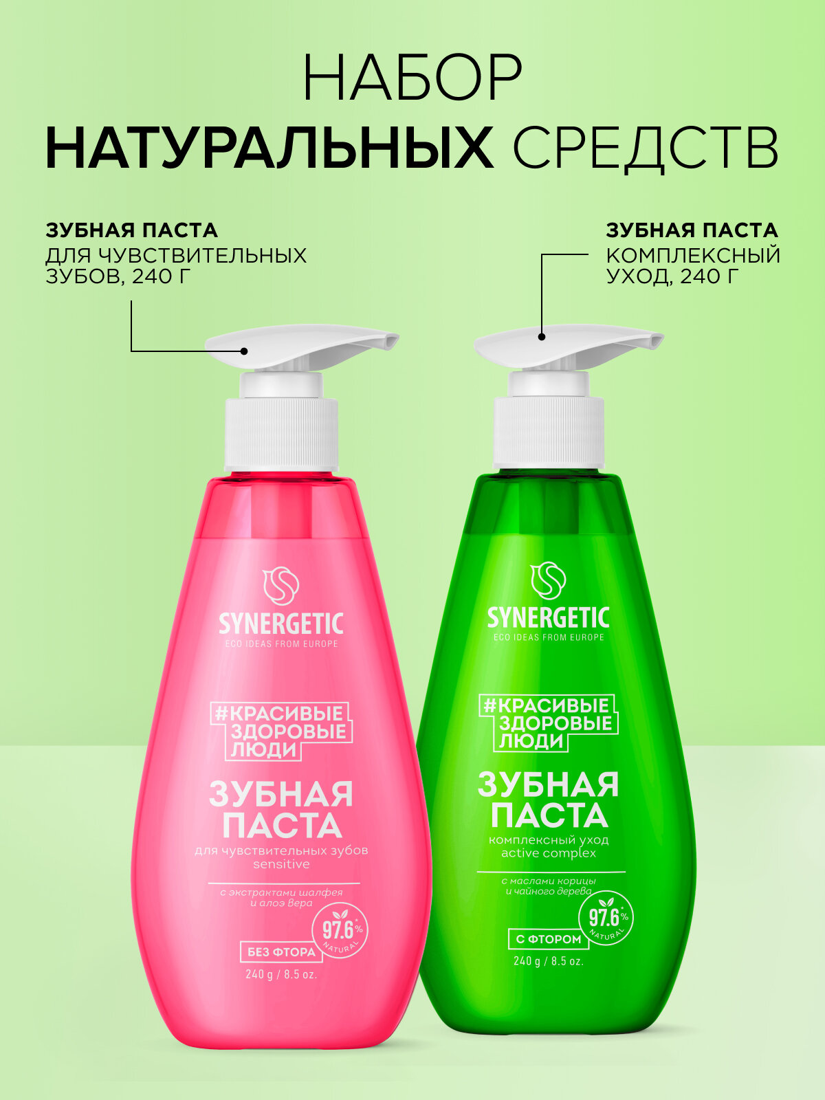 Зубная паста Synergetic ACTIVE COMPLEX SENSITIVE, для чувствительных зубов — фото 1
