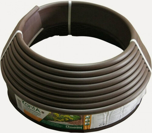 Изображение товара Бордюр садовый Стандартпарк Б-1000.2.11-ПП, пластик, коричневый, 10 м