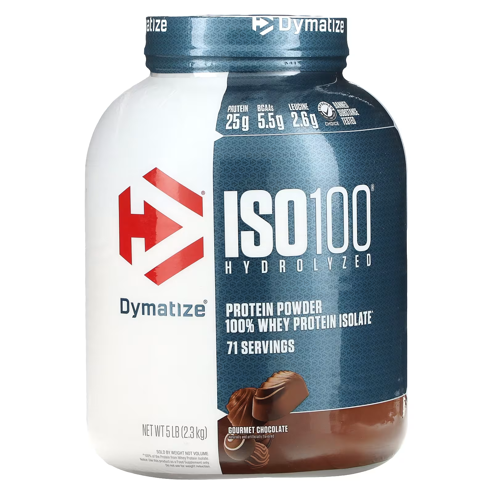 Протеин Dymatize ISO100 Whey, 2.3кг, 71 порций, вкус шоколад