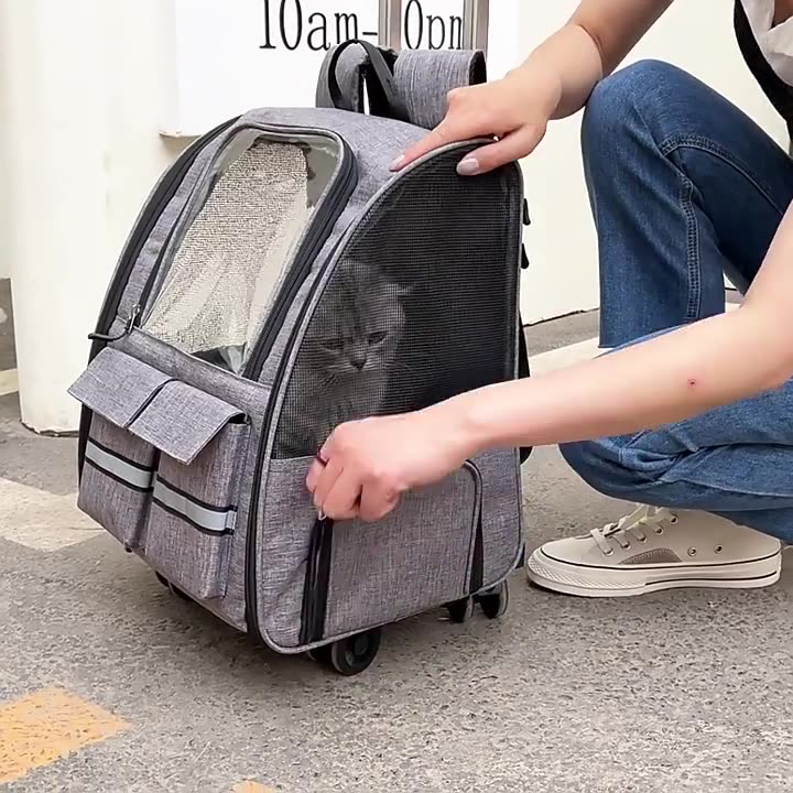 Переноски И Рюкзаки Для Животных Xiaomi Рюкзак переноска на колёсах для животных, кошек, собак маленьких и средних пород, перевозка в самолёте на отдых