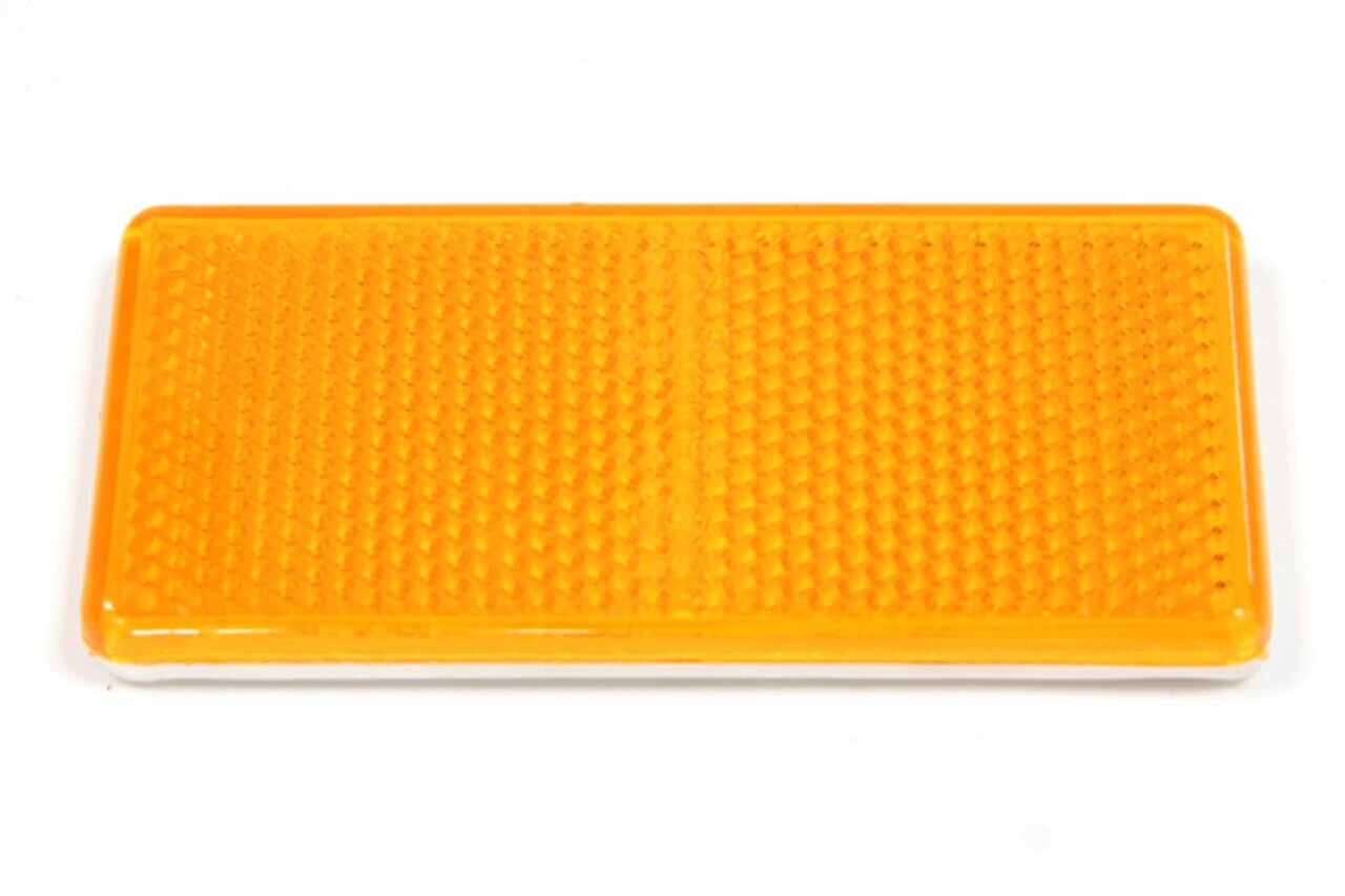 Катафот прямоугольный на липучке  желтый  АТ