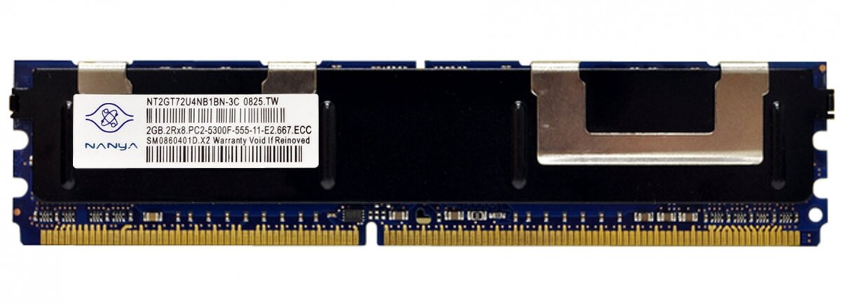 Оперативная память Nanya DDR2 PC2-5300F-555-11-? E2 FBD RAM Nanya 2GB [NT2GT72U4NB1BN-3C]