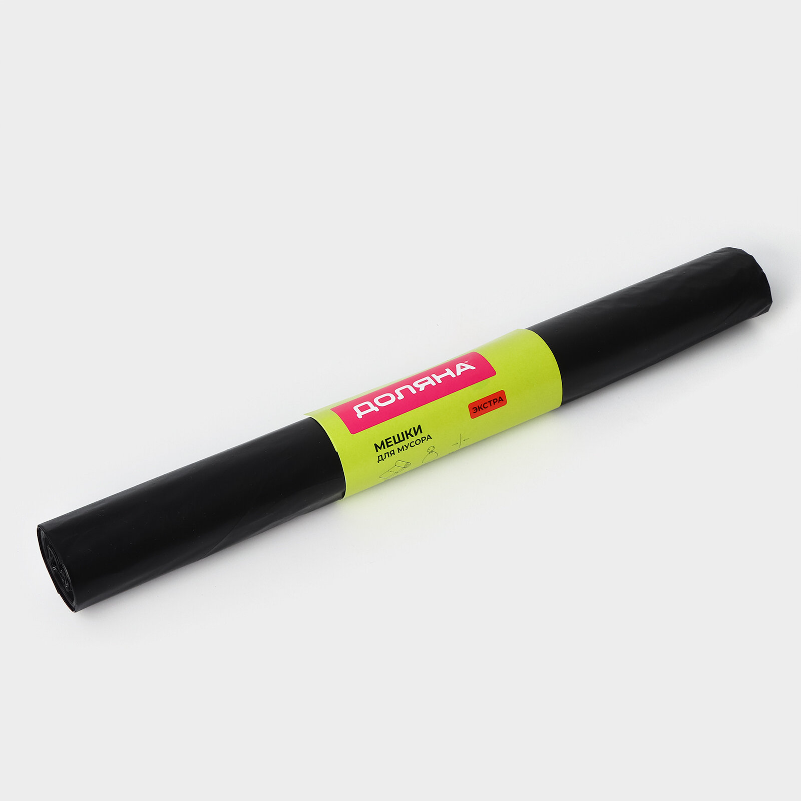 Мешки для мусора Доляна «Экстра» 180 л 35 мкм 90×108 см ПВД 10 шт чёрные