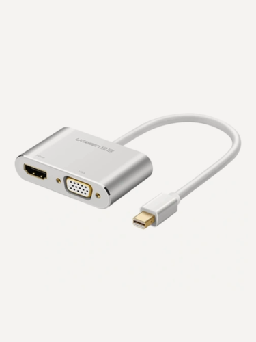 Изображение товара Адаптер UGREEN 20421 mini DP to HDMI + VGA converter, серебристый