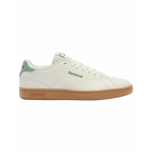 фото Кеды reebok court clean, полнота f, размер 10 us, бежевый/зеленый
