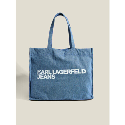Сумка шоппер Karl Lagerfeld фактура гладкая синий 6645₽