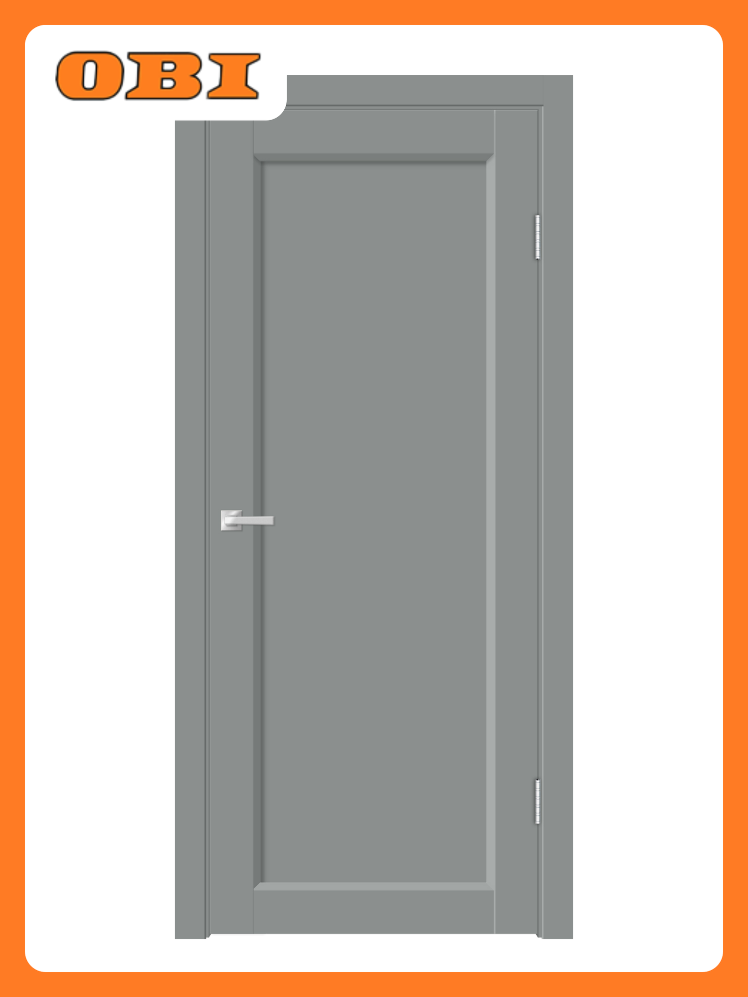 Межкомнатная дверь VellDoris Emalux ДПГ Style 3 4P глухая серая