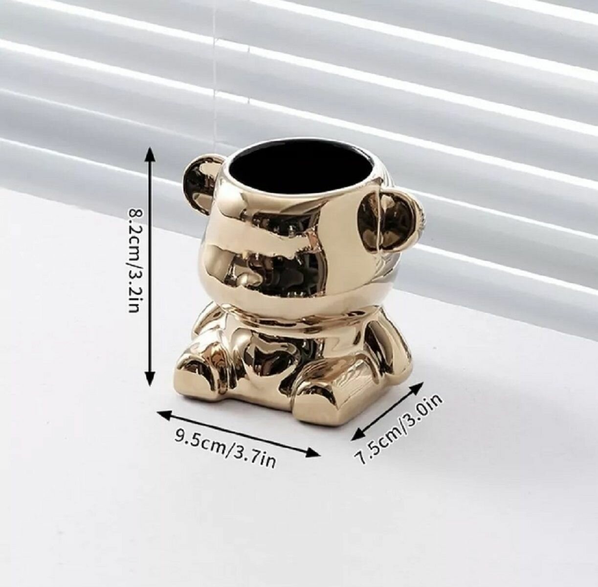 Подставка керамический мишка для вилок и ложек — фото 1