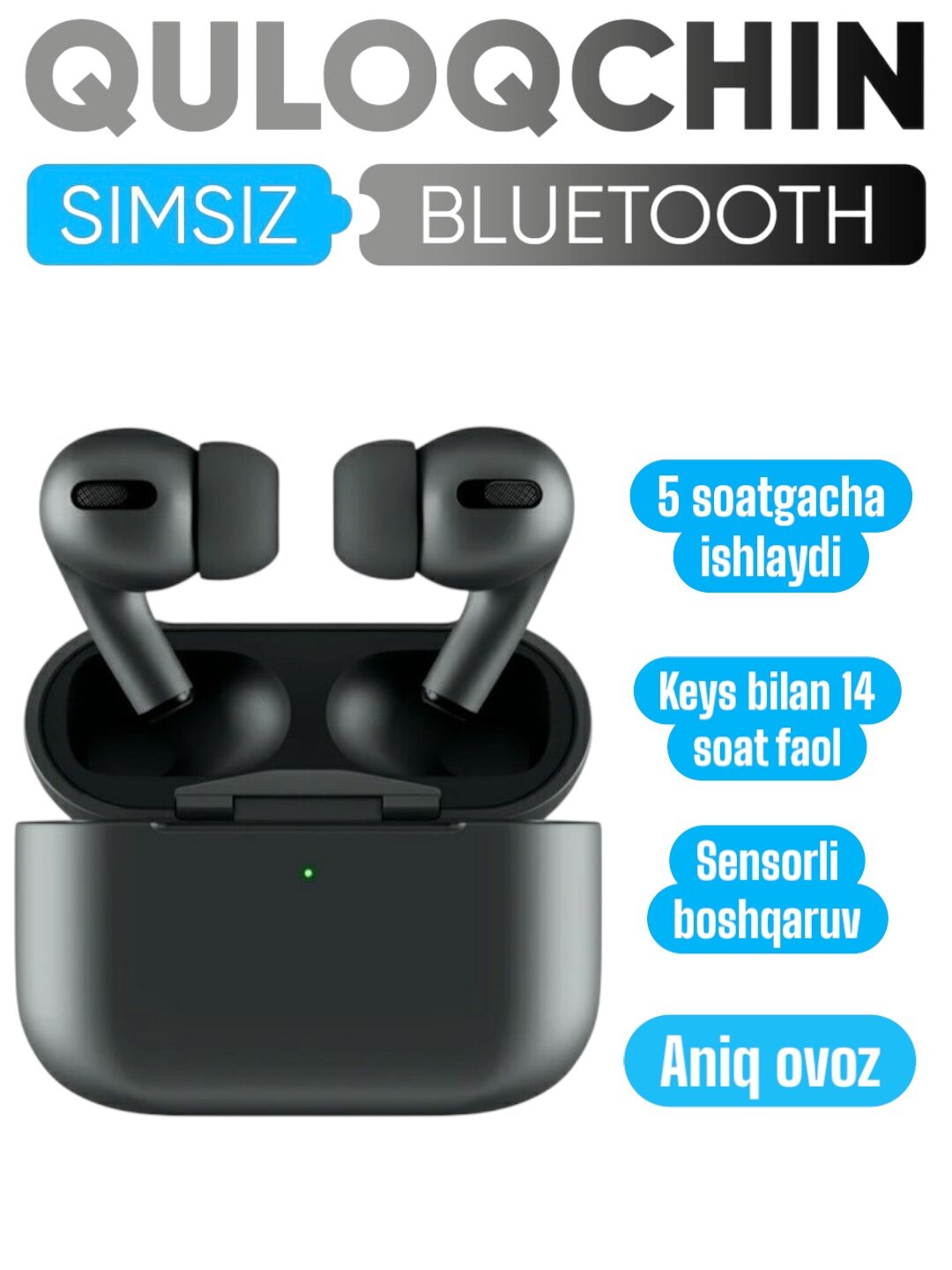 Беспроводные наушники Pro 2, Pods 3 сенсорный управление Bluetooth 5.0