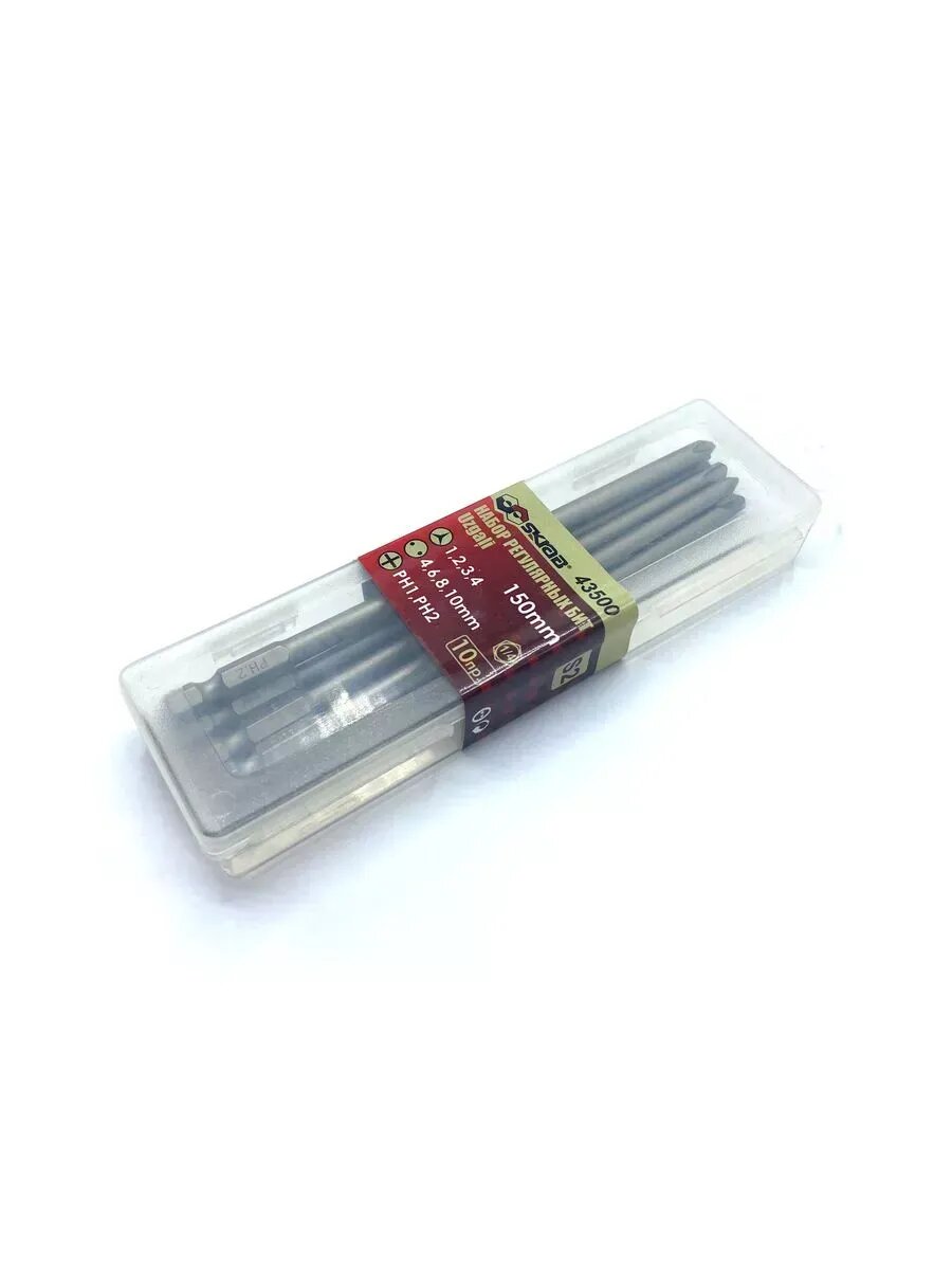 Набор бит секретки 150мм регулярные SKRAB 43500