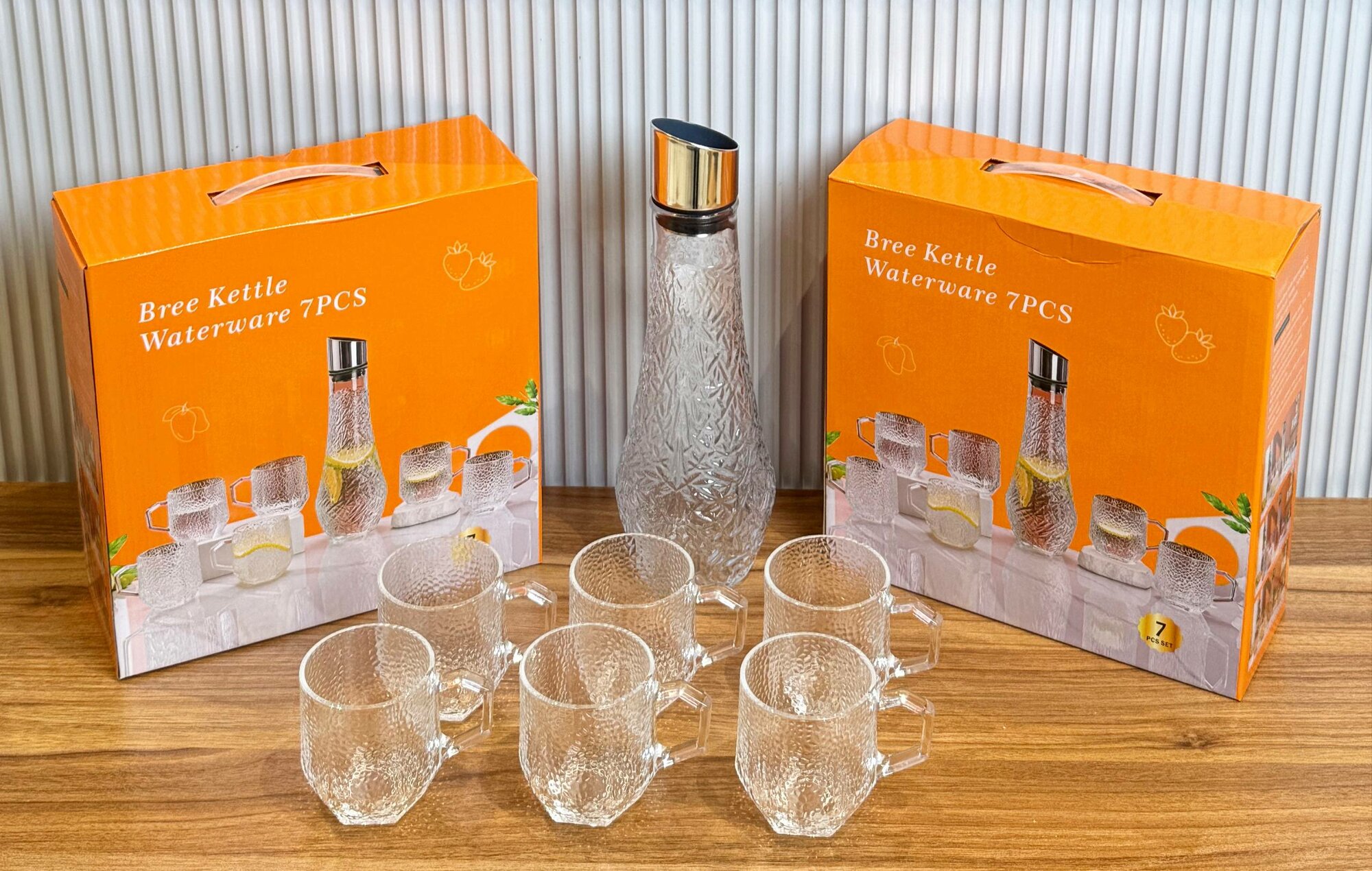 Набор "Графин и Стаканы", 1+6 шт, золото подарочная упаковка — фото 1