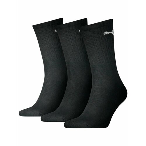 фото Носки puma носки puma sport crew lightweight 3p, цвет черный, размер 35/38 int, размер 3538, черный