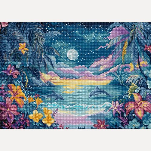 Изображение товара Набор для вышивания 'Голубой мираж', размер 32 х 22 см, LetiStitch