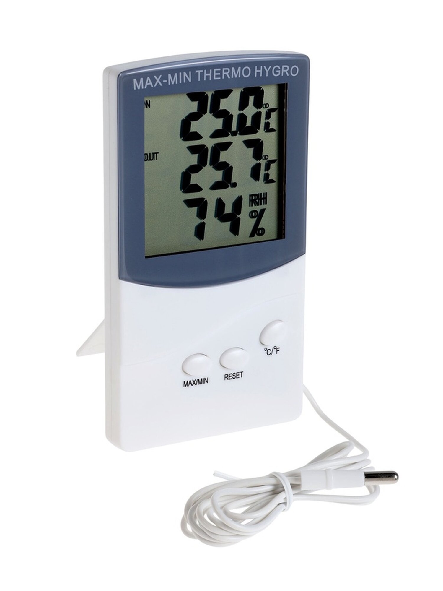 Термометр LTR-07 электронный 2 датчика температуры датчик влажности белый 10885999