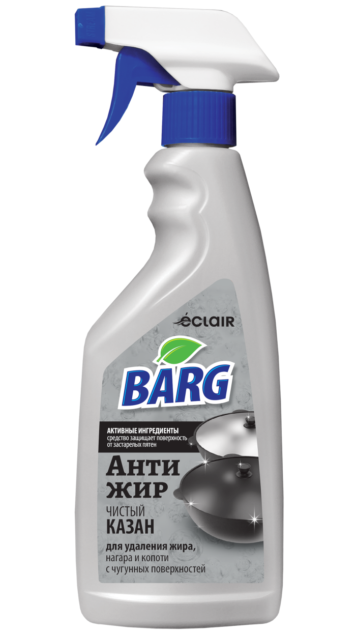 Спрей-очиститель супер чистка ECLAIR Barg, Антижыр-казан 500мл, с распылителем